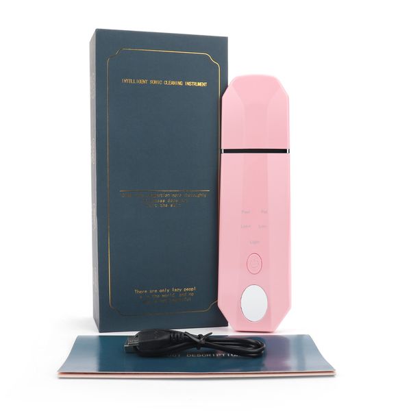 

new ultrasonic facial skin scrubber cleaner ion acne blackhead remover peeling shovel cleaner facial massager skin care perfecti