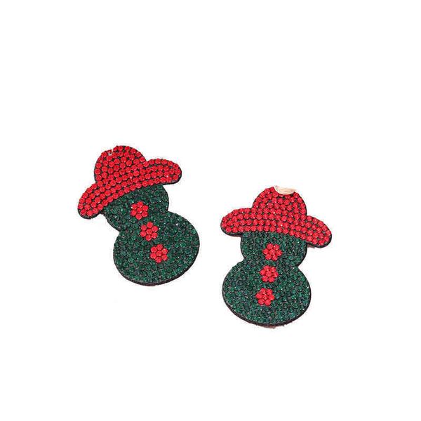 

charm new arrival women fanshion stud earrings cute christmas snowdoll rhinestone accessories gift for female jewelry 220707, Golden