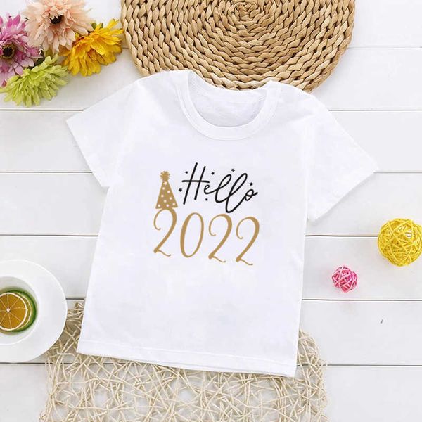 

hello children t-shirts white cotton short sleeve t shirt casual kids clothes boys girls year christmas, Blue