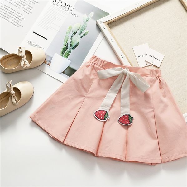 

tonytaobaby summer new baby girl baby princess powder strawberry pleatskirt skirt cute skirt t200712, Black