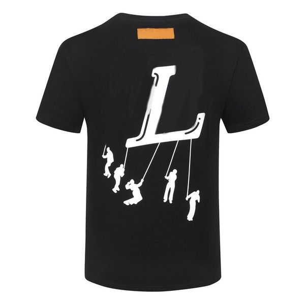 

2022s fashion mens designer t shirt womens letter print short sleeve round neck cotton tees polo black white size m-2xl q124, White;black