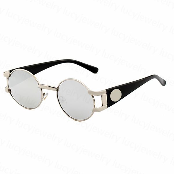 

fashion sunglasses classic designer sun glasses for men and women round adumbral full frame 8 colors optional qua, White;black