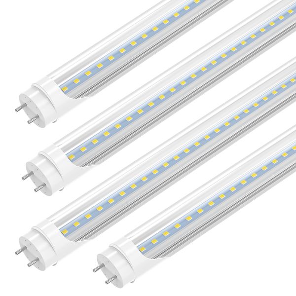 Tubo de LED de 4 pés de 4 pés uma linha G13 22W Branco frio 1,2 metro SMD2835 192PCS AC85-265V LED lâmpadas fluorescentes