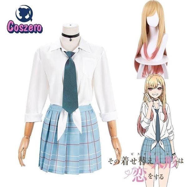 Marin Kitagawa Cosplay My Dress Up Darling Costume JK School Uniform Skirt Outfit Halloween Carnival Suit a220812