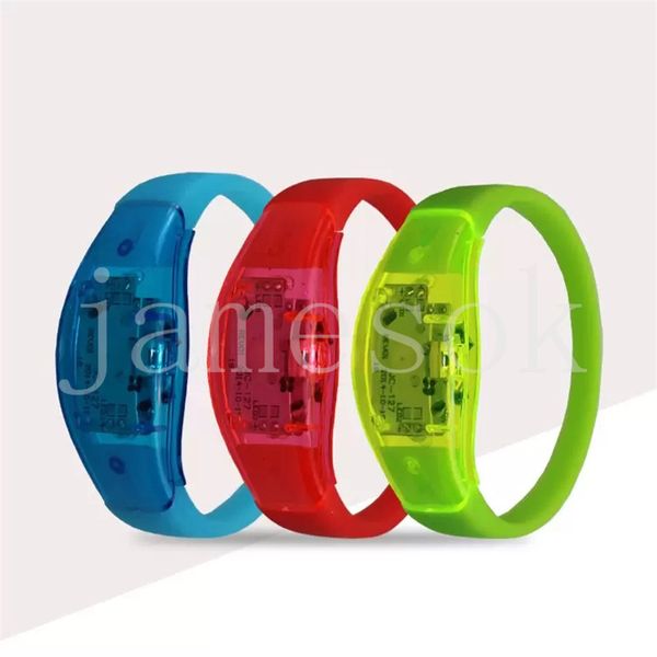 LED Çırpma Oyuncak Ses Kontrollü LED Işık Up Up Bilezik Aktif Glow Flash Braceletglow Bilezikler LEDS Bilek Bant DE368