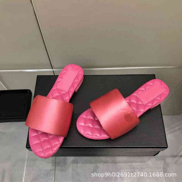 

slippers spring and summer fashion satin flat bottom slippers, double sugar fruit color luo satin silk sandals, daily wear t8p5, Black