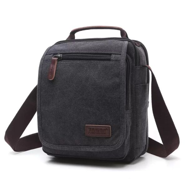 

z.l.d. new vertical canvas school bag messenger bag military shoulder bag large capacity handbag small square