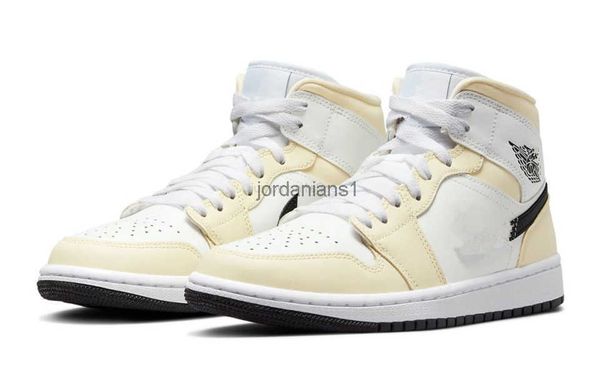 

jumpman 1 mid coconut milk og shoes designer sports sneakers with original box