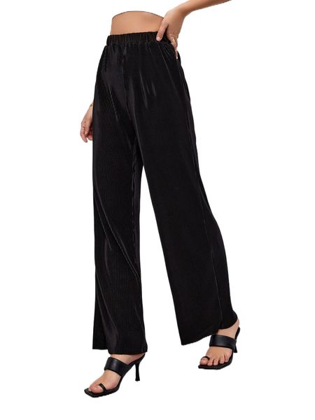 

high waist wide leg pants 48x5#, Black;white