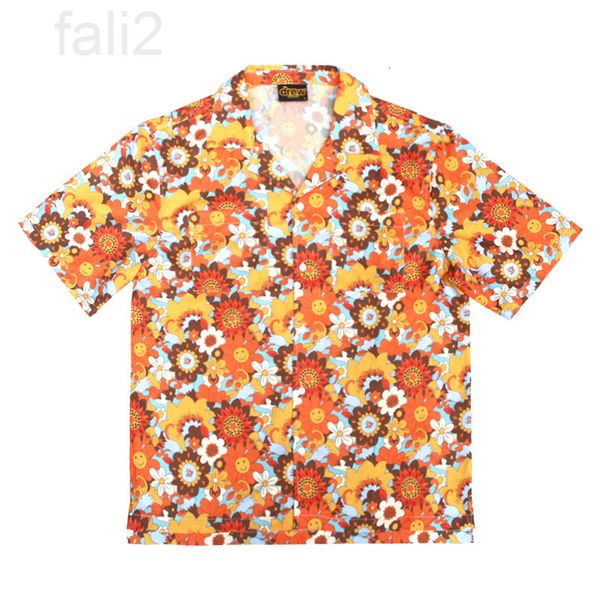 

men's casual shirts designer cuban floral short sleeve shirt for men and women 9eaz, White;black