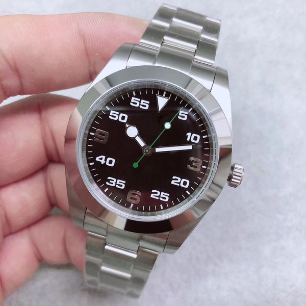 ST9 Steel Mens Watch Series Black Dial 40 мм автоматическое механическое движение из нержавеющей стали 904L дизайнерские часы