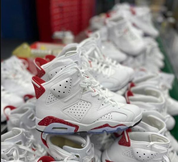 

6 red oreo men basketball shoes 6s white university red-black outdoor sports sneakers ct8529-162 with original box size us 7-12