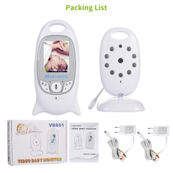 video baby monitor camera vb601 wireless babysitter 2 way talk night vision ir led temperature babi nanny camera 8 lullabies