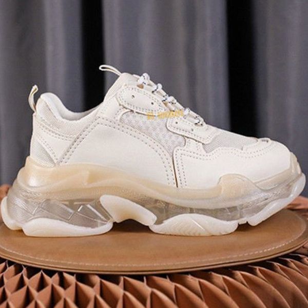 

2022 triple-s clear sole casual shoes black pink green grey red blue orange purple mens women platform beige turquoise light tan fluo yellow