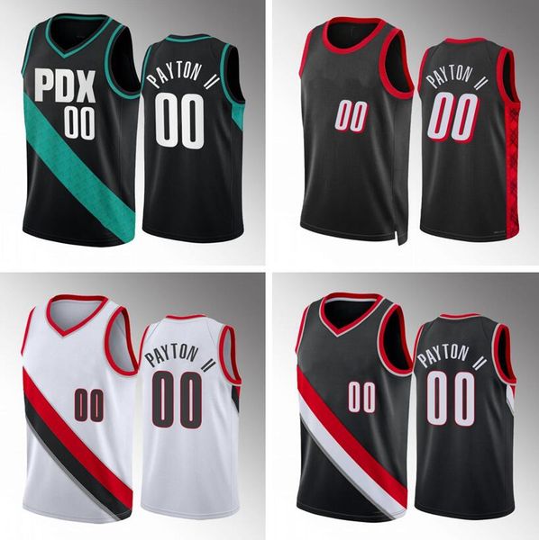 

basketball jersey gary payton ii 2022-23 white new season men youth city jerseys in stock, Black;red