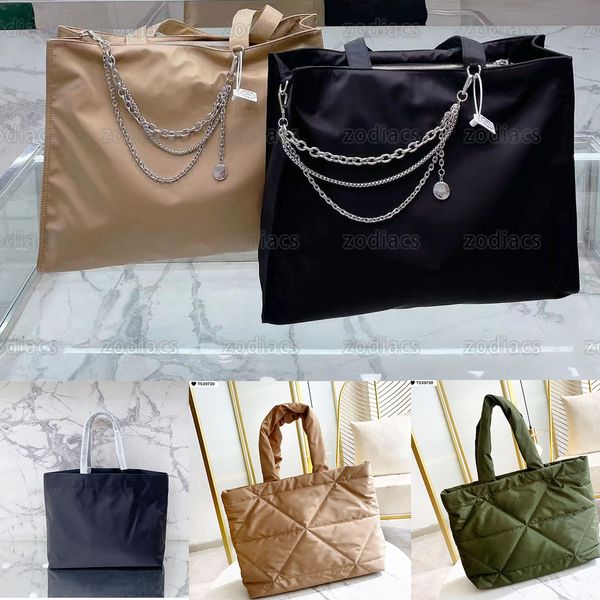 Neueste Designer-Einkaufstasche aus Re-Nylon, Handtaschen aus Saffianos-Leder, Einkaufstasche, hochwertiges Nylon-Dreieckslogo, Griff mit großer Kapazität, Damen-Umhängetaschen mit Geldbörse