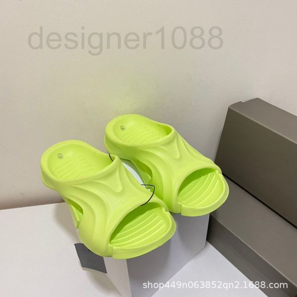 

slippers designer family b's line slippers 2022 summer new high fixed version wave pattern anti-skid thick bottom increased couple z3cn, Black