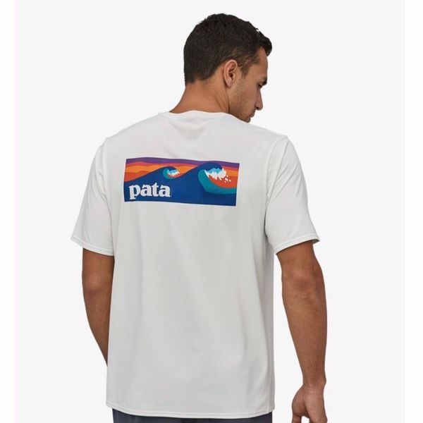 

pata designer summer men's t shirt classic wave pattern print round neck short sleeve pullover cotton shirt couple sports bottoming shi, White;black