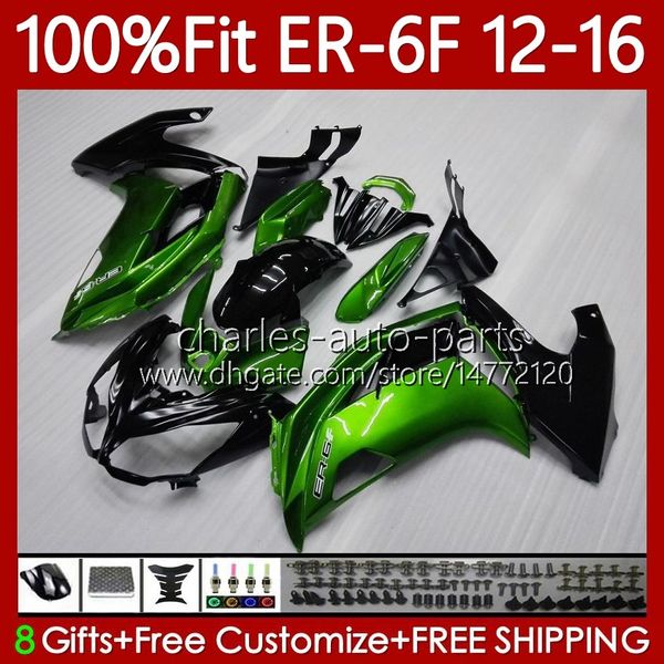 Fairing de OEM de Molde de Injeção para Kawasaki Ninja 650R ER6 F 12-16 ER 6F ER6F 12 13 14 15 16 Corpo 89HC.0 650-R ER-6F 2012 2013 2015 2016 100% Fit Feeterings Kit Quente Vermelho