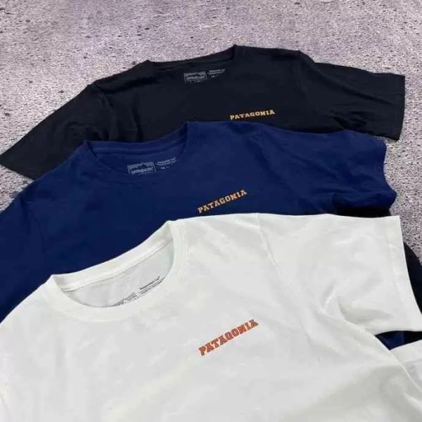 

mens t-shirts designer luxurys patagonias t-shirt american retro outdoor bata back sunset printing fast drying cotton couplee, White;black