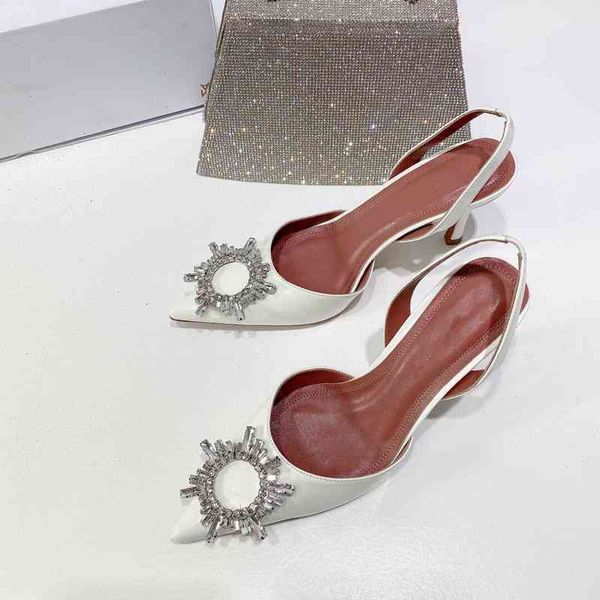 

sandals fashionable women's leather sandals summer shoes pointed toe high heels, Black