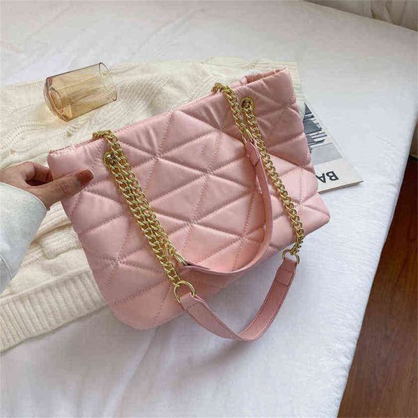

design luxury fashion bags for women solid color soft leather ringgit chain classic high-capacity
