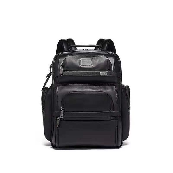 

new tumis business men's leather backpack fashion large capacity computer backpack