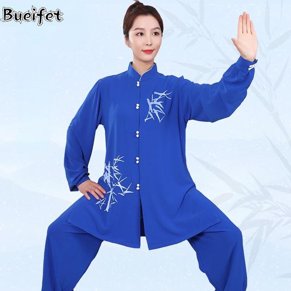 Этническая одежда Тай Чи униформа с длинным рукавом традиционная китайская команда