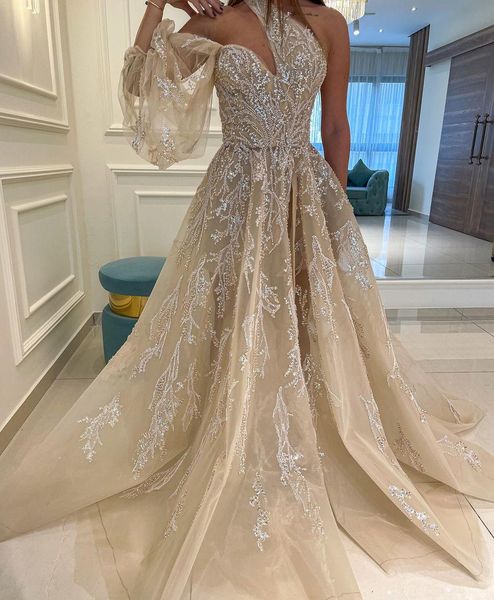 Элегантные пляжные свадебные платья на плечо A One 2022 с длинными рукавами и скользящим шлейфом, большие размеры, свадебные платья в стиле бохо, Robe DE Marriage