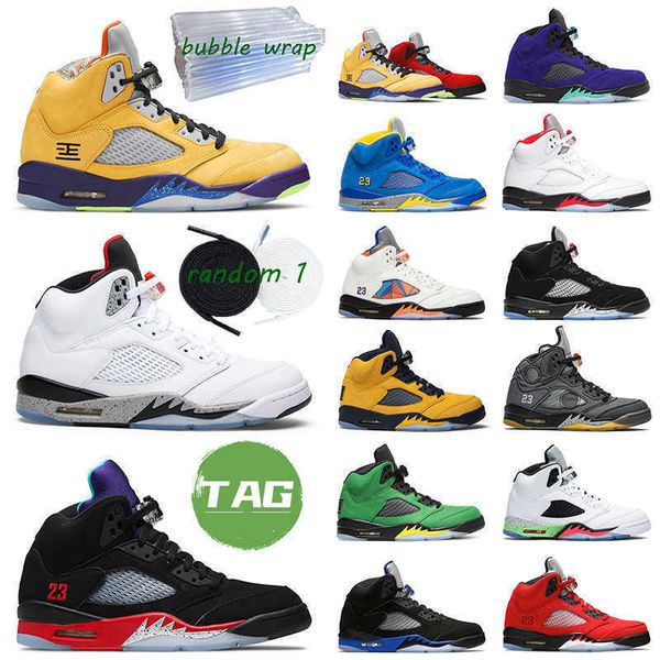 

jumpman 5 men basketball shoes 5s oreo raging bull camo what the white cement sail oregon muslin mens trainer sports sneakers, Black