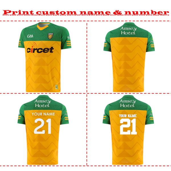 

donegal gaa home 2-stripe jersey 2022 mens size: s--5xl (print custom name number) delivery, Black