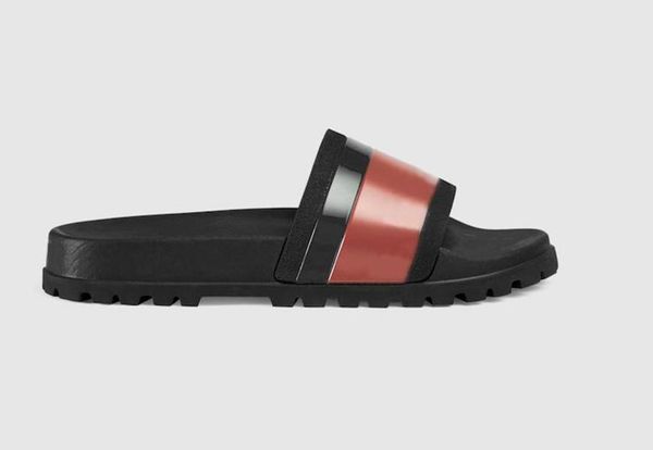 

designer blooms slippers men women sandals floral printing striped slide rubber flat non-slip classic slipper gear bottoms flip flops, Black