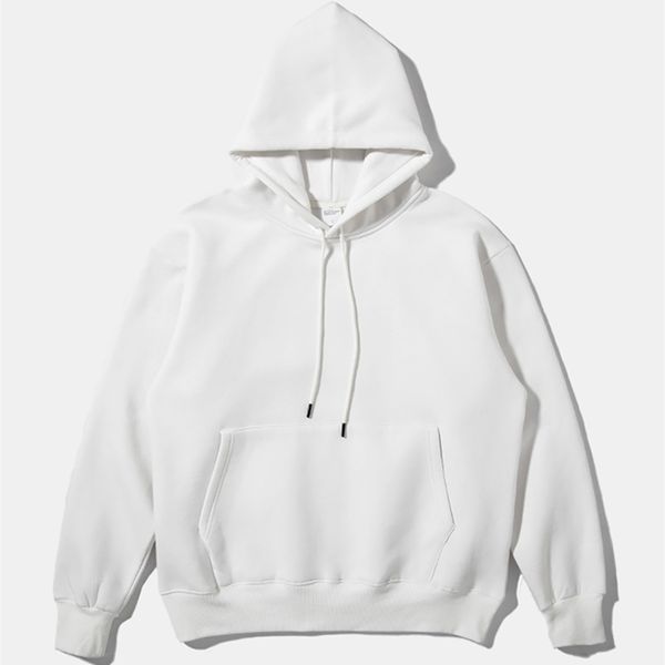 

2020 autumn mens thick fleece hoodies hip hop pure hoodies thick velvet fabrics winter hoodies lj201027, Black