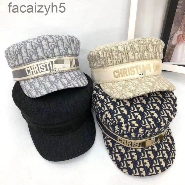 

berets designer d family beret female autumn winter korean version aging embroidery hat ins black fisherman fashion painter femalel1mi, Blue;gray