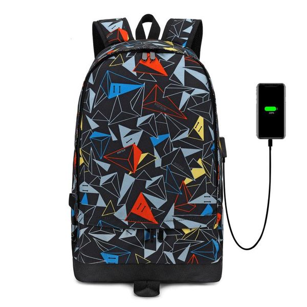 Zaini per bambini Zaino per bambini Borsa per studenti per ragazzi Sport da basket Oxford impermeabili con porta di ricarica USB per bambini