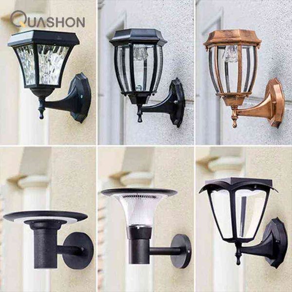 Solar Garten Dekoration Outdoor Led Wand Lampe Straße Outdoor Solar Panel Wasserdicht Sonnenlicht Wand Lampen Solar Strahler J220531