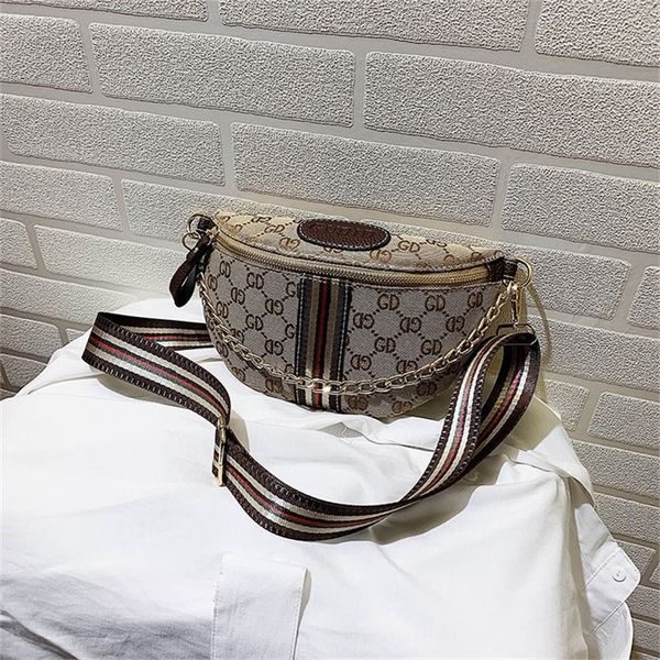 

net red waist women's ins messenger fashion personality versatile summer girl broadband chest bag 75% purses stores sale