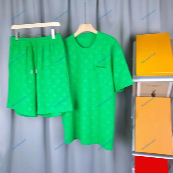 

designer short sleeve green t shirt suit summer men cotton casual shirt loose soft fabric polo women hoodie shorts clothes, White;black