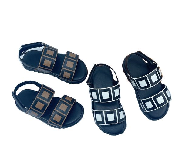 

kids shoes fashion chlidren summer designer shoes boys girls designer slip sandals letter printed 2 styles eur26-35 size for child shoe, Black;grey