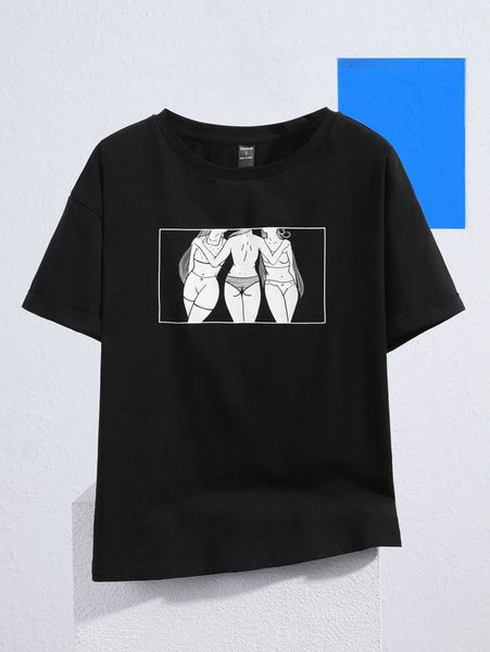 

x polly nelson figure graphic tee l4og#, White