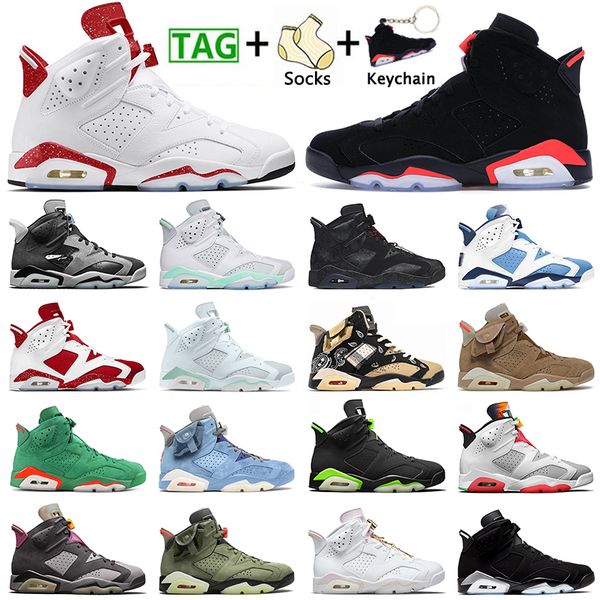 

with socks jumpman 6 6s red oreo mens women basketball shoes travis british khaki mint foam bordeaux pine green black infrared metallic silv