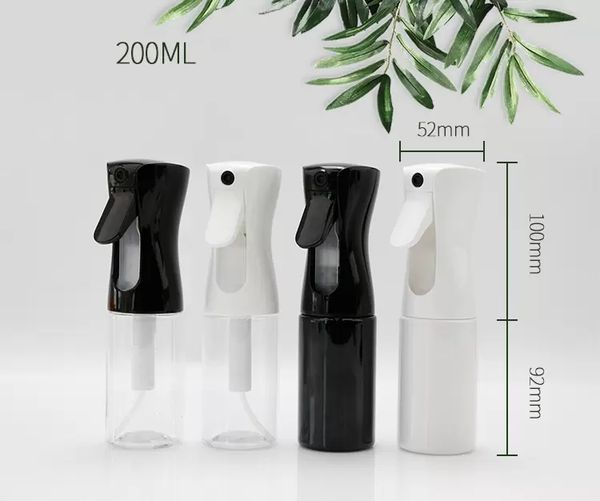 

200ml 300ml 500ml white plastic pet bottle spray hair barber water sprayer fine mist continuous spray