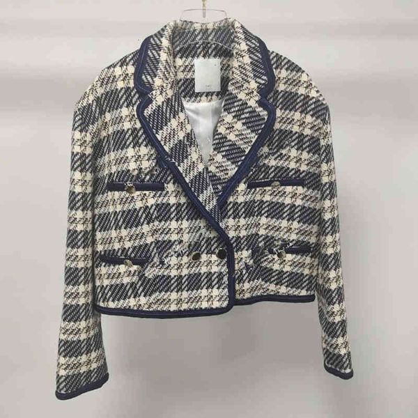 

men's jackets french s family spring and summer plaid british style short coat women, Black;brown
