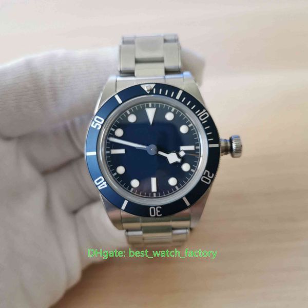 

zf maker watches 41mm heritage 79230b blue dial 904l steel sapphire swiss eta 2824-2 movement mechanical automatic mens watch men's wri, Slivery;brown
