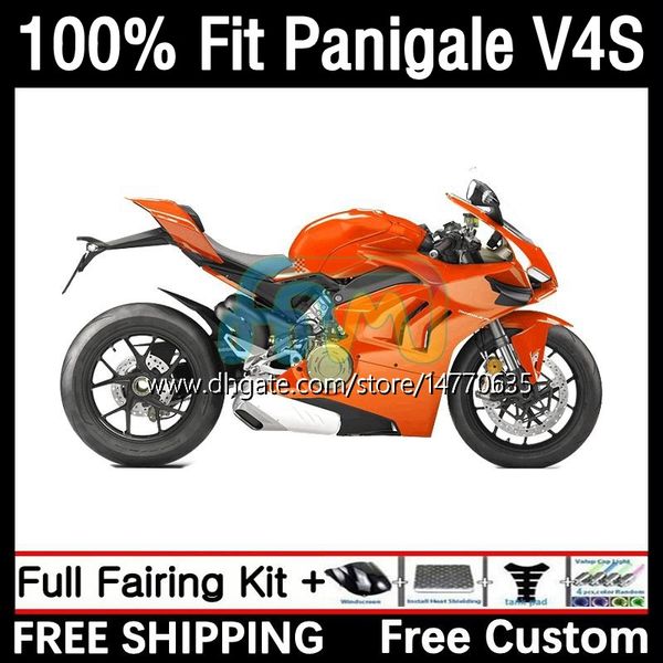 OEM carenature per DUCATI Panigale V 4 V4 S R V4S V4R 18-21 Body Kit 1DH.68 Street Fighter V4-S V4-R V-4S 2018 2019 2020 2021 V-4R 18 19 20 21 Stampo ad iniezione Carrozzeria stock arancione