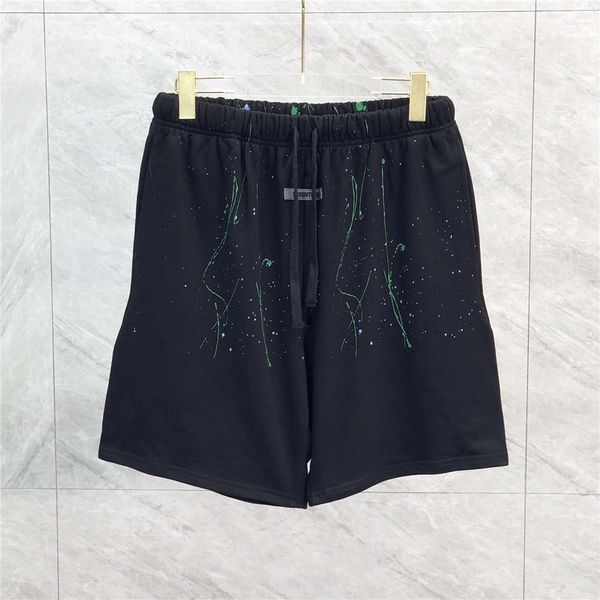 

designer men summer short pant cotton sports shorts panties fashion plain five-piece street length drawstring pants knee beach casu 33, White;black