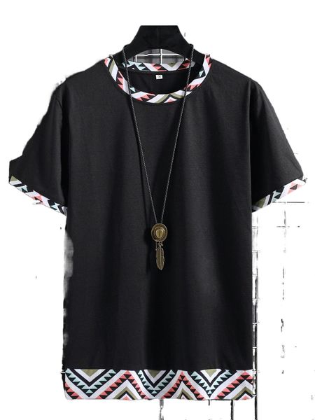 

men geo print tee v1uj#, White;black