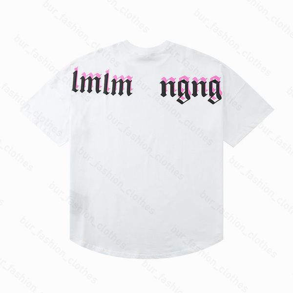 

men's t-shirts mens t shirts women designers palms tees polos man s casual chest letter shirt luxurys clothing street shorts sleeve cl, White;black