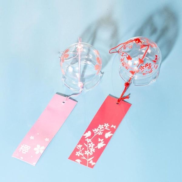 Objetos decorativos Figuras 1pcs Wind Wind Bell Japão Chimes Handmade Glass Furin Home DeCors Spa Cozinha Decordenorativo