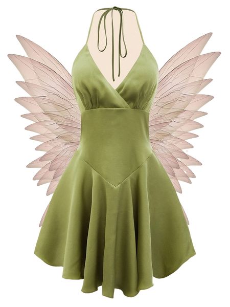 

lace up backless flare hem halter dress l7oc#, Black;gray